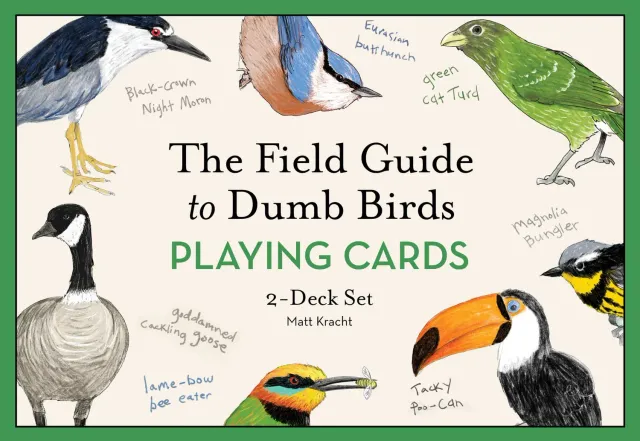 Chronicle Books Field Guide to Dumb Birds spillkort 2-pakning