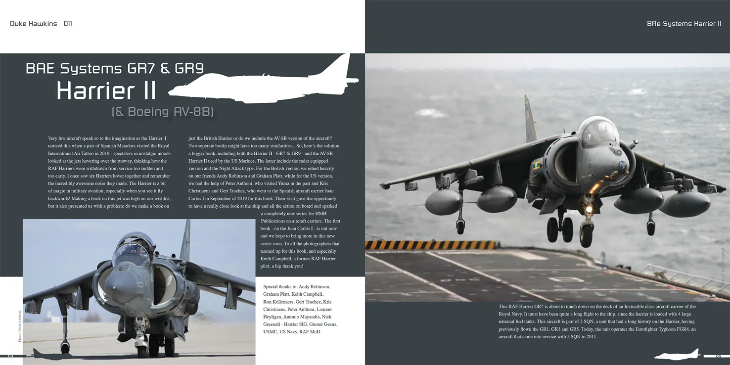 Duke Hawkins BAE Systems Harrier II bok detaljbilder