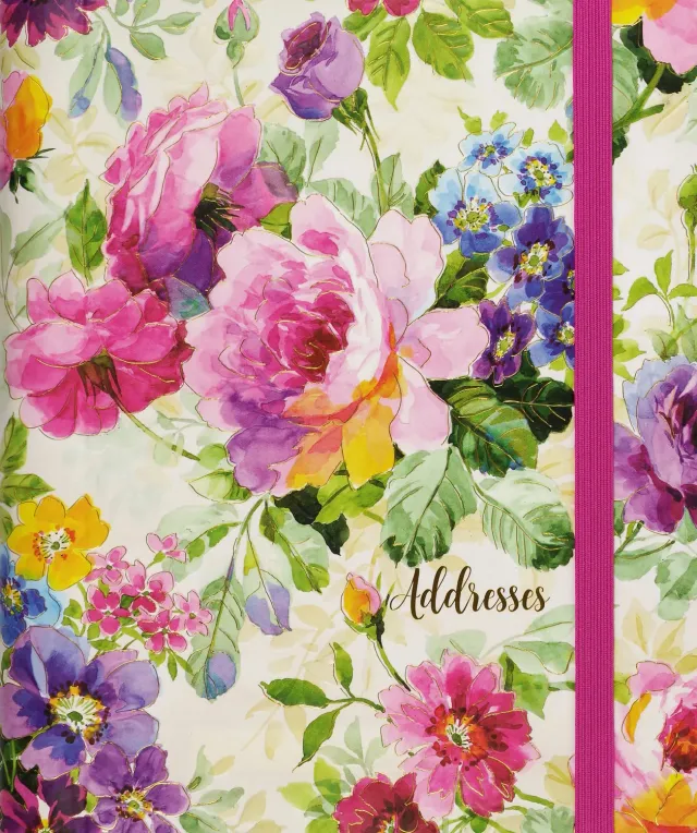 Peter Pauper Press Peony Garden Large adressebok stor