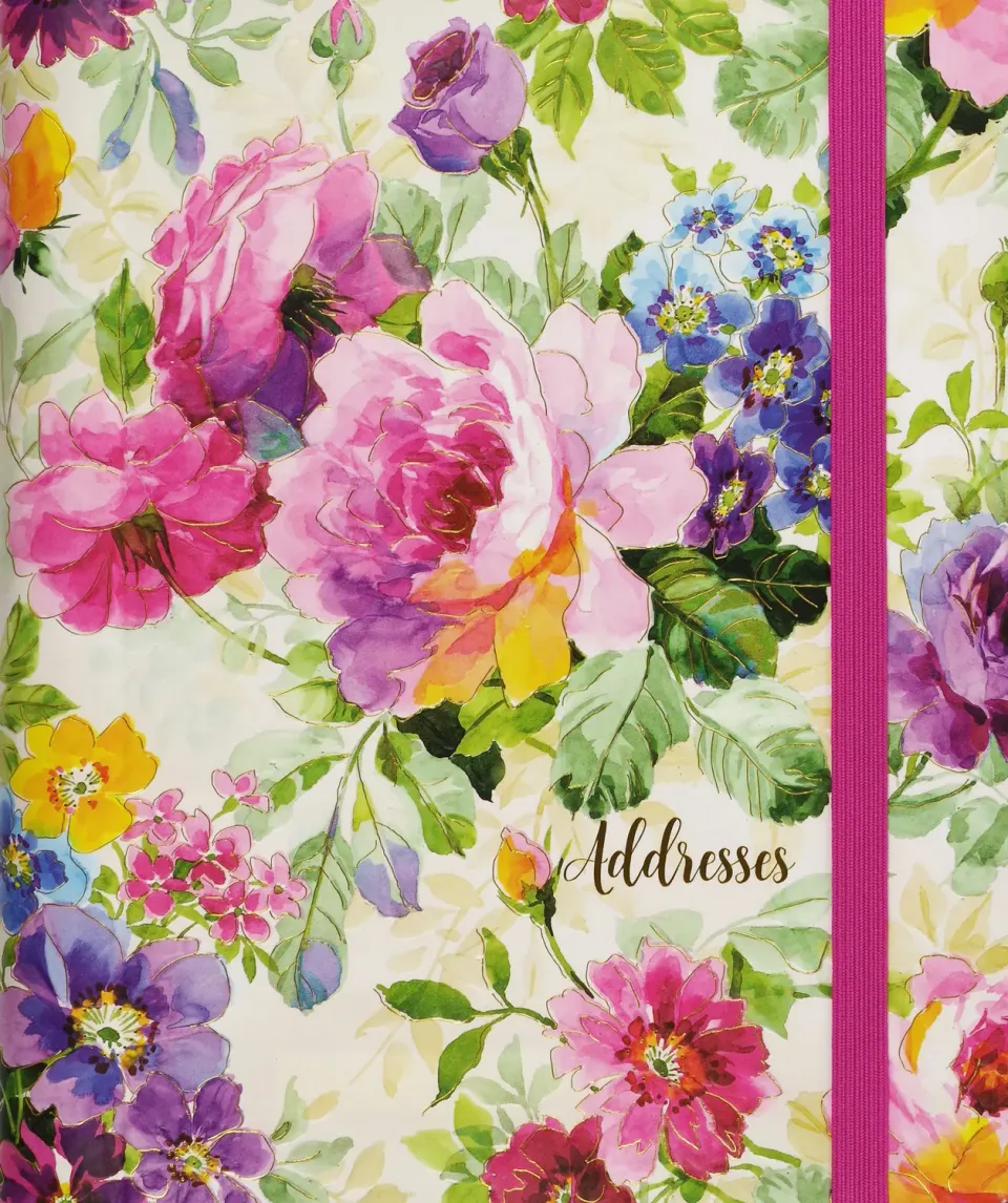 Peter Pauper Press Peony Garden Large adressebok stor