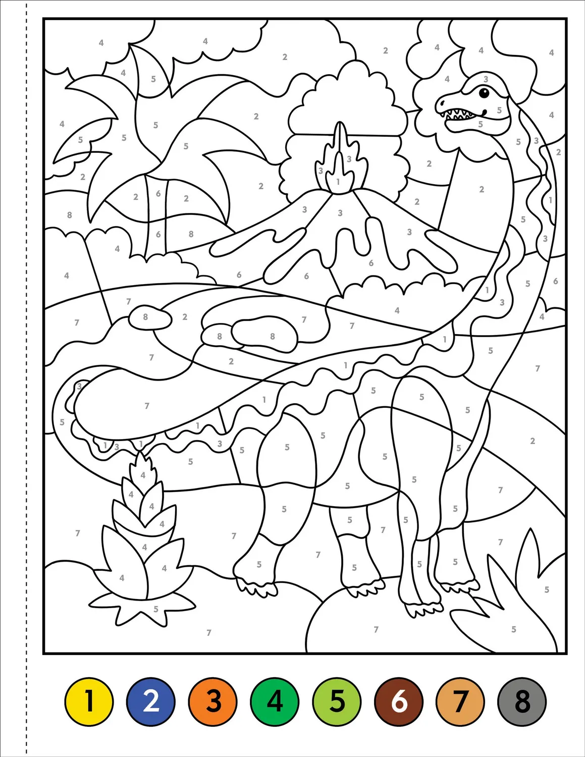 Peter Pauper Press My First Color-by-Number Dinosaurs fargebok
