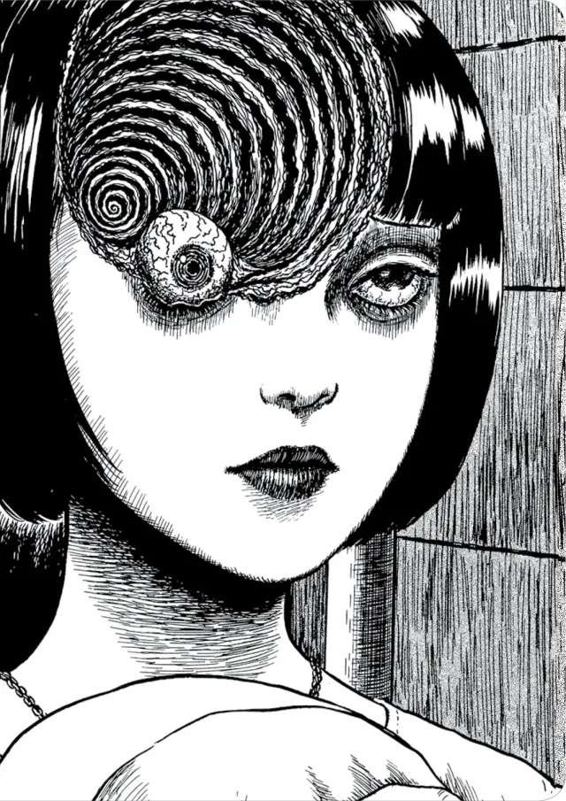 Junji Ito Uzumaki journal notatbok illustrert