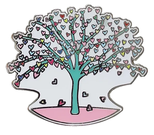 Peter Pauper Press Tree of Hearts emaljenål gaveeske