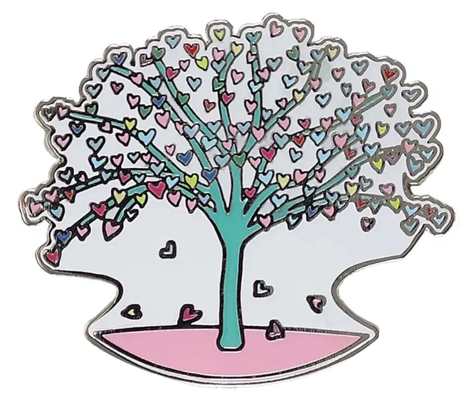 Peter Pauper Press Tree of Hearts emaljenål gaveeske