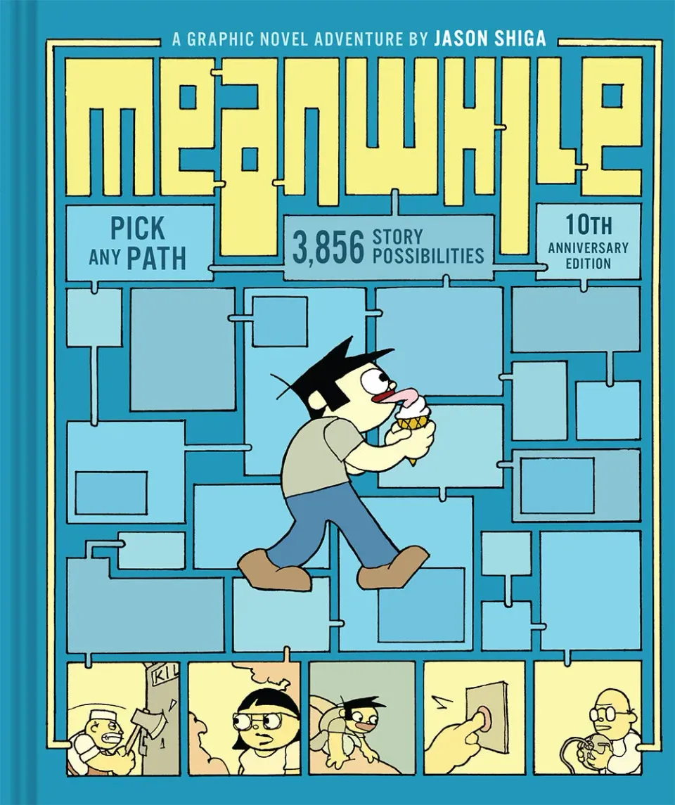 Amulet Meanwhile Jason Shiga innbundet grafisk roman velg selv