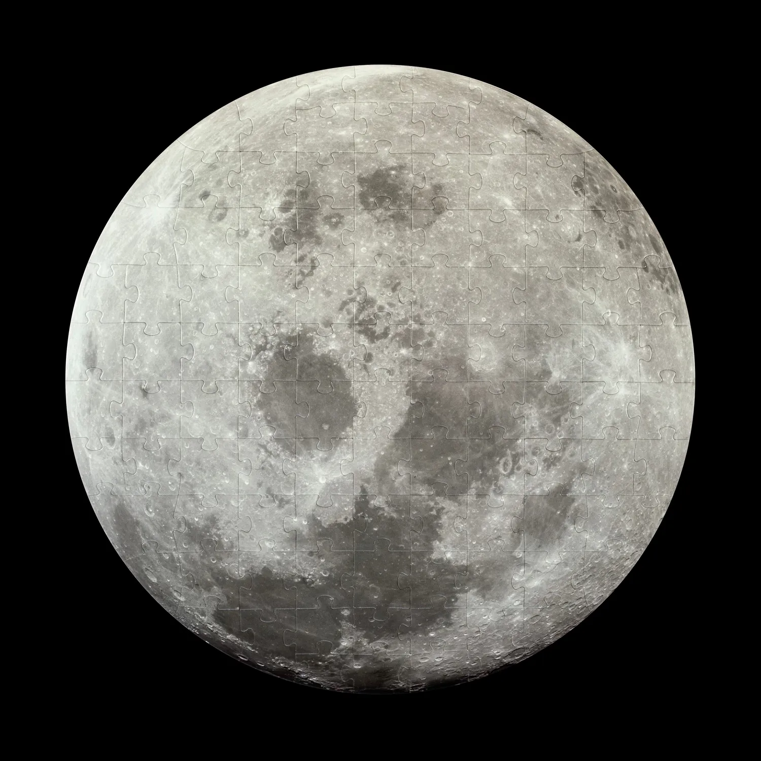 Chronicle Moon 100 puslespill NASA måne rund