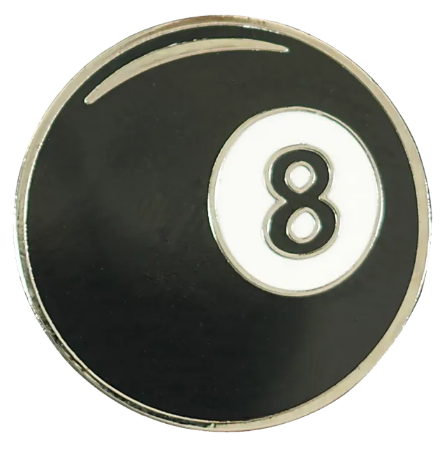 Peter Pauper Press 8 Ball emaljenål med gaveeske hard emalje