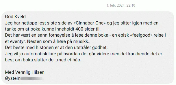 Kaleri Forlag Cinnabar One innbundet bok 454 sider