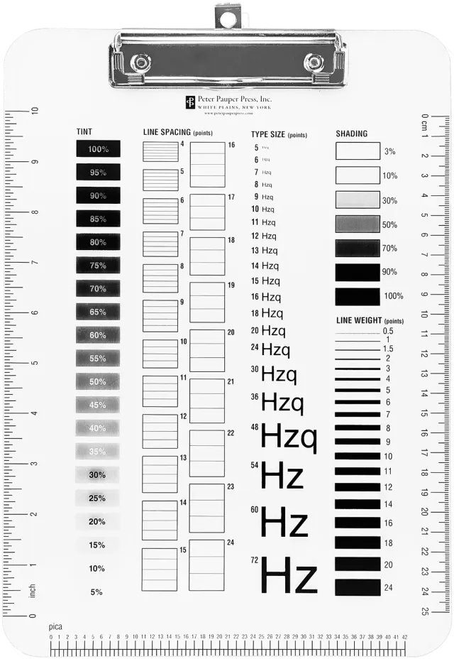 Peter Pauper Press Graphic Arts klemmebrett A4 akryl
