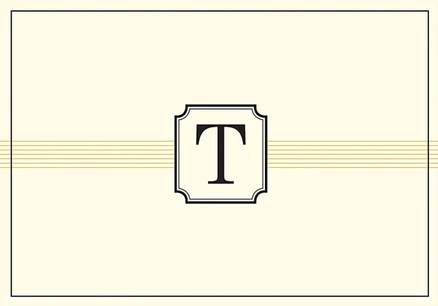 Peter Pauper Press Monogram T notatkort 14 stk