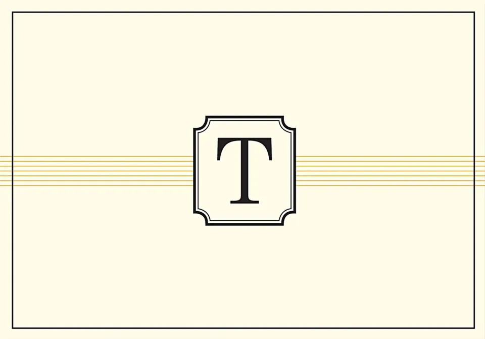 Peter Pauper Press Monogram T notatkort 14 stk