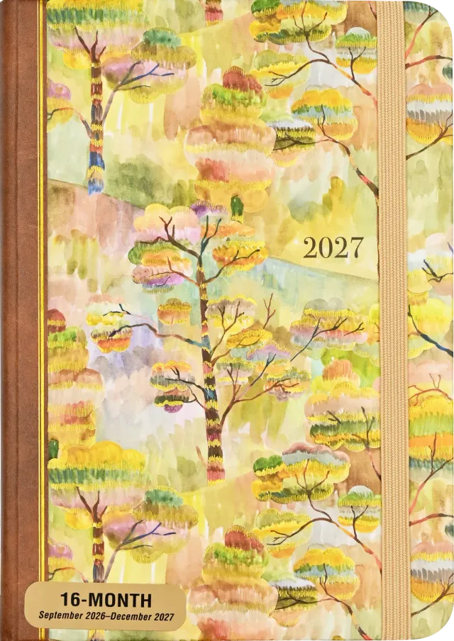 Peter Pauper Press 2027 Watercolor Treescape ukeplanlegger