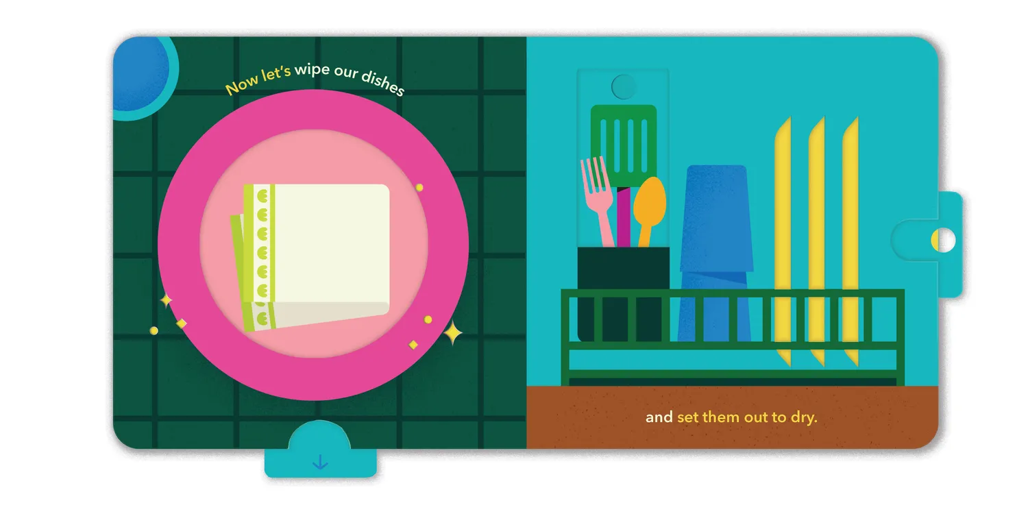Chronicle Books Little Helpers Let's Do the Dishes pekebok interaktiv